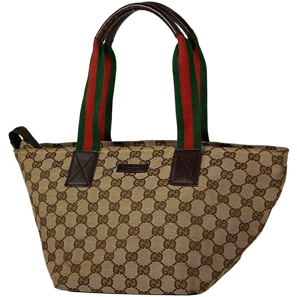 Gucci GG tote bag handbag Sherry web canvas brown